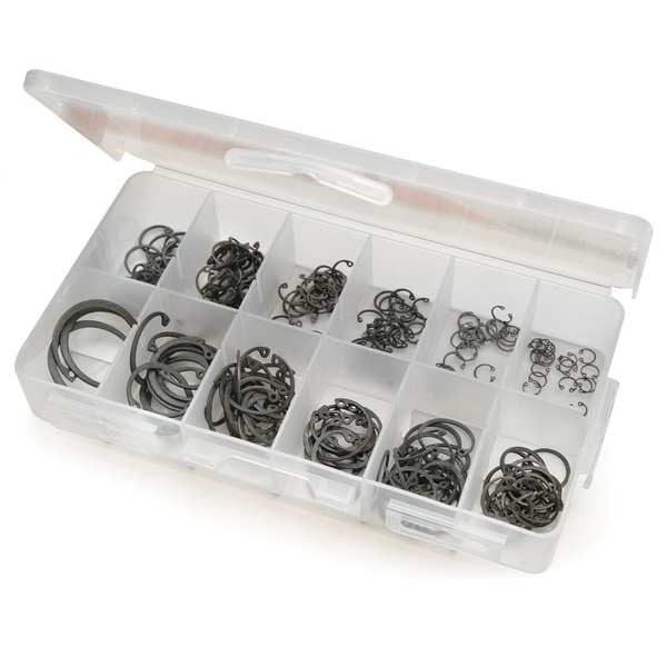 Itw Bee Leitzke Internal Retaining Ring Assortment, Steel, Phosphate Finish, 12 Sizes - WWG-DISP-HO218