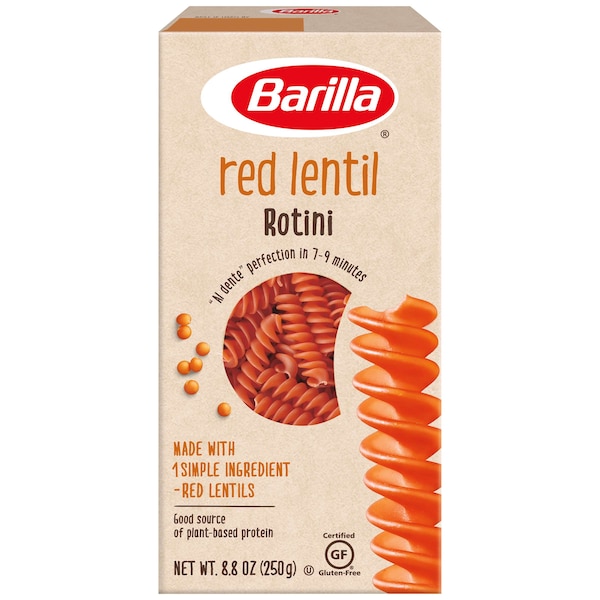 Barilla Red Lentil Gluten Free Vegetarian Non-GMO Rotini Pasta 8.8 oz., PK10 - 1000016088