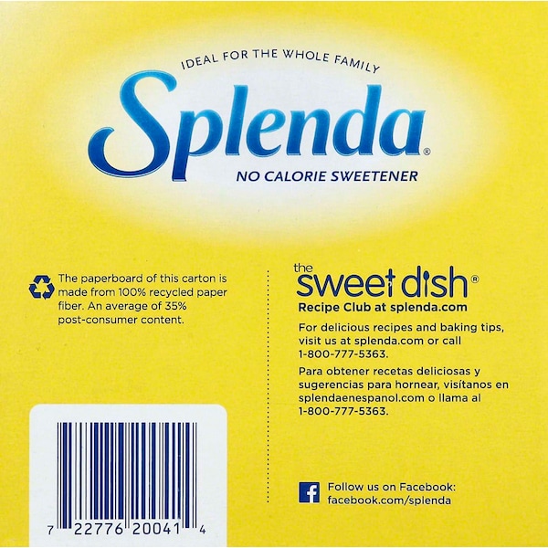 Splenda Splenda Sucralose No Calorie Sweetener Packets .035 oz., PK1600 - SP82241200