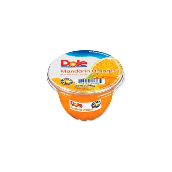Marjack Dole Fruit Cups, Mandarin Orange, 7 oz, 12/Carton - DFC74206011