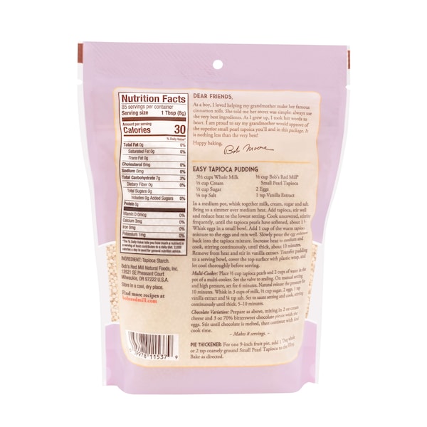 Bobs Red Mill Natural Foods Bob's Red Mill Small Pearl Tapioca 24 oz. Pouches, PK4 - 1530S244