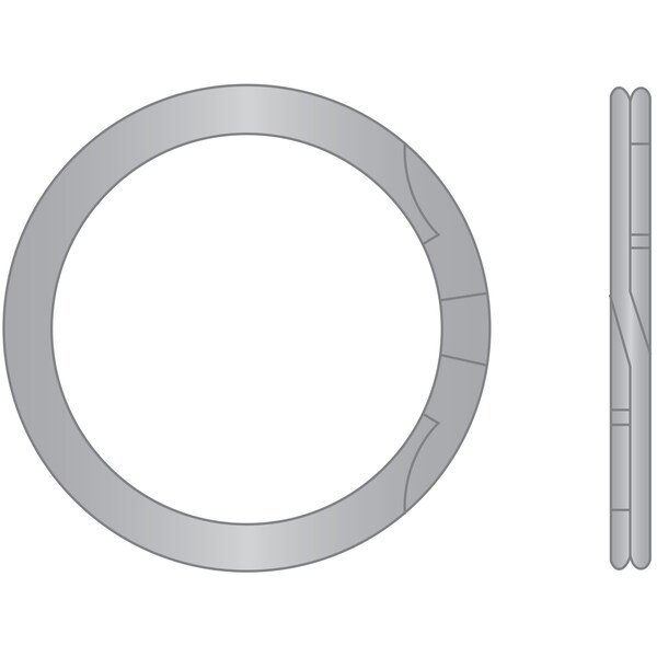 Huyett Internal Retaining Ring, 18-8 Stainless Steel, Plain Finish, 0.625 in Bore Dia. - RR-062-S02