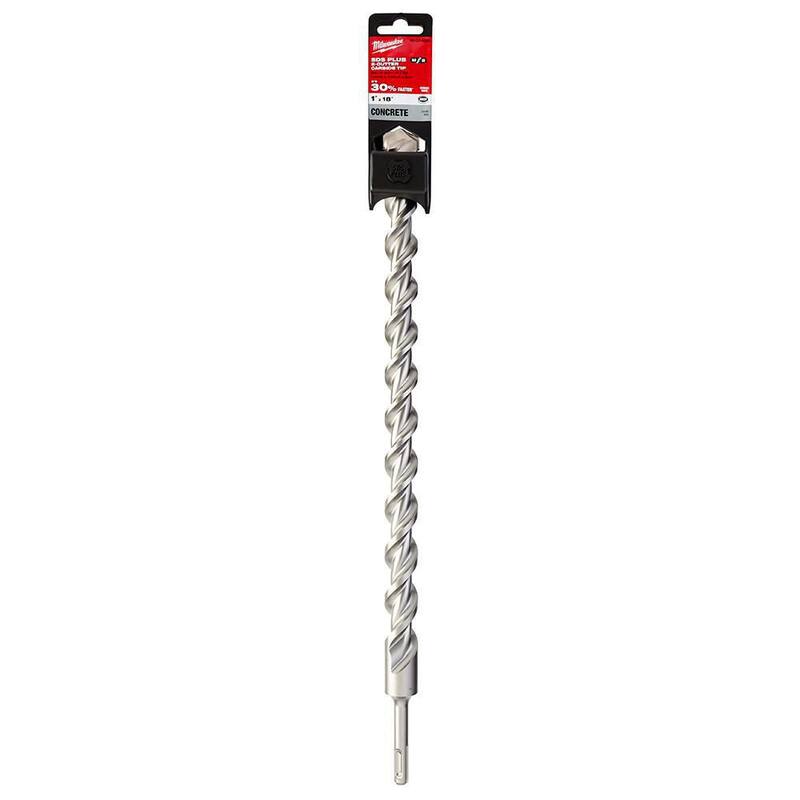 Milwaukee 1 pulgada x 18 pulgadas Broca de carburo SDS-PLUS de 2 cortes - 48-20-8285