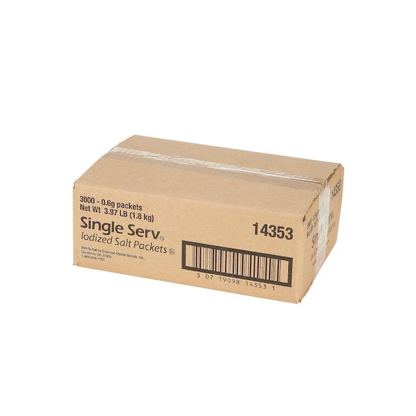 Single Serv Single Serv Flat Salt Packets .6g Packet, PK3000 - 14353