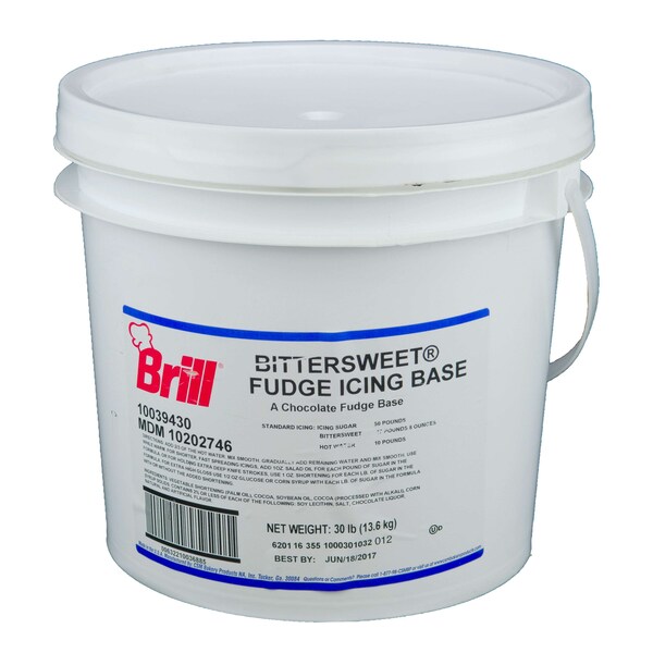 Brill Chocolate Bittersweet Fudge Icing 30lbs - 10202746
