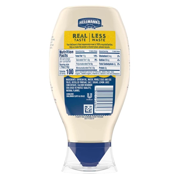Hellmanns Spread Real Mayonnaisemade With 100% Cage Free Eggs 20 fl. oz., PK12 - 84135696