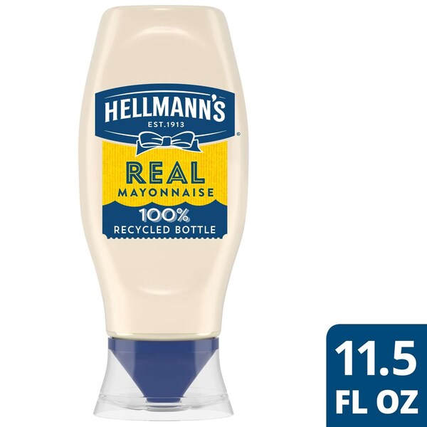 Hellmanns Mayonnaise Real Mayonnaise-Squeeze Bottle 11.5 fl. oz., PK12 - 84137049