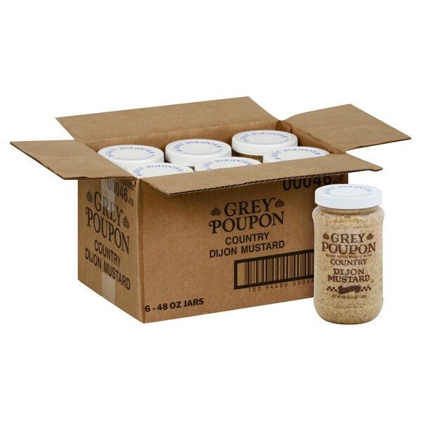 Grey Poupon Mustard Country Dijon 3lbs, PK6 - 10054400000464