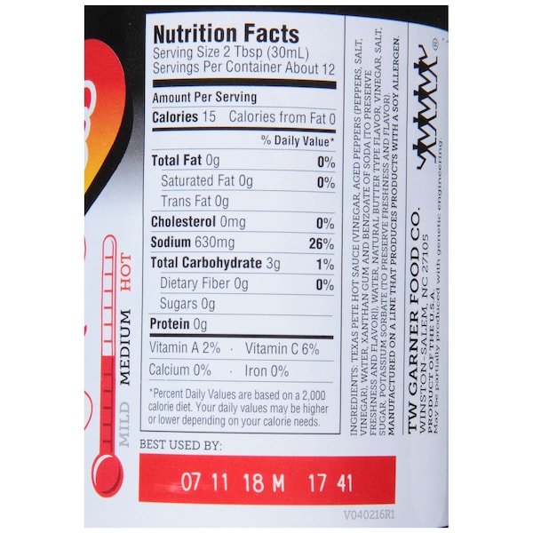 Texas Pete Texas Pete Buffalo Chicken Wing Sauce 12 oz. Bottles, PK12 - 1.10011