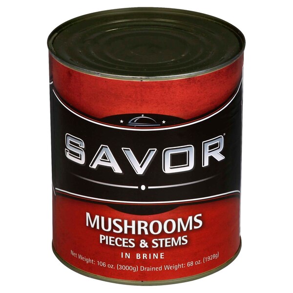 Savor Imports Savor Imports Mushroom Pieces & Stems 68 oz. Can, PK6 - 147315