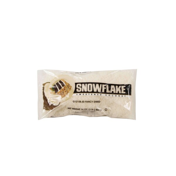 Snowflake Coconut Fancy Shred Sweetened 1lbs, PK10 - G12158.50