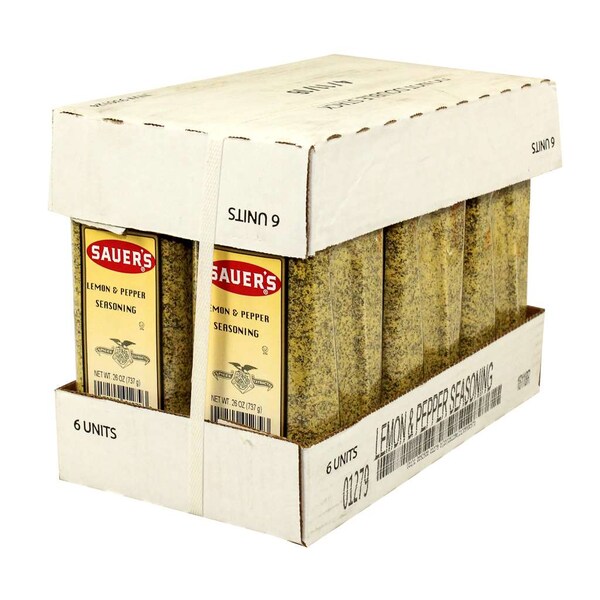 Sauer Sauer Lemon & Pepper Seasoning 26 oz. Bottle, PK6 - 01279