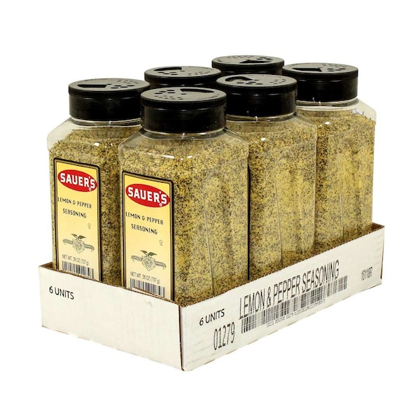 Sauer Sauer Lemon & Pepper Seasoning 26 oz. Bottle, PK6 - 01279