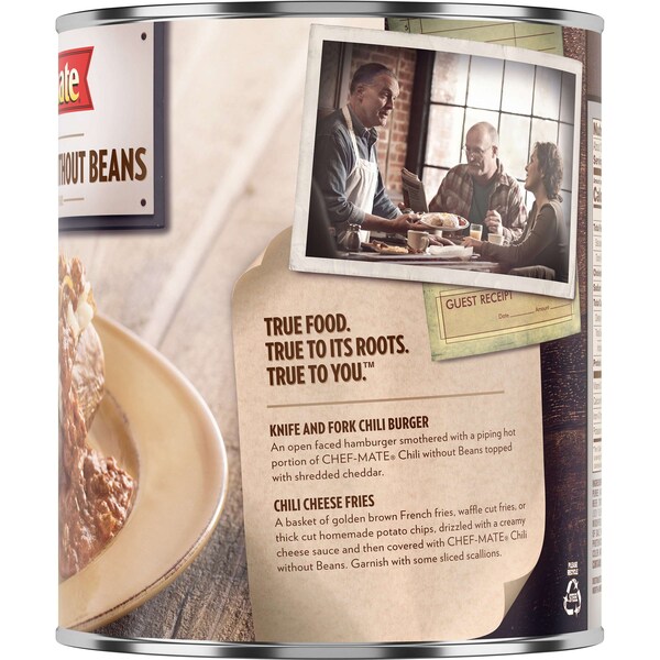 Chef-Mate Chef-Mate Original Carne Chili Without Beans 6.614lbs Can, PK6 - 10050000050885