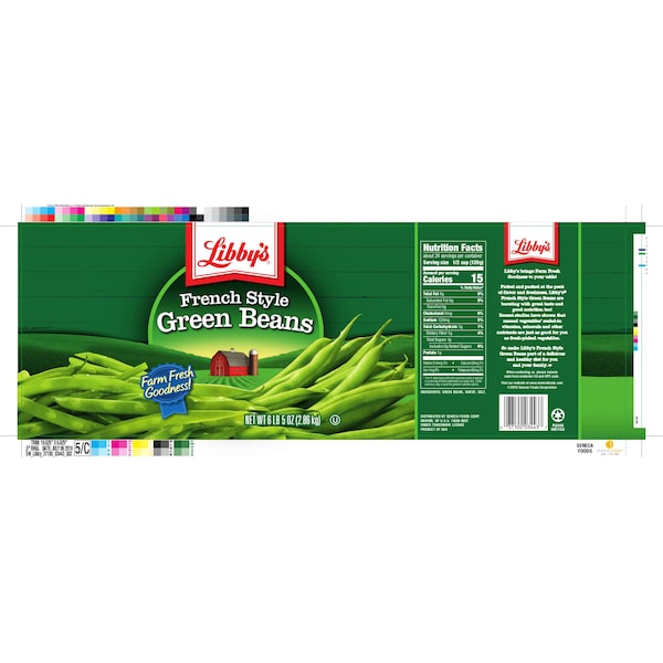 Libbys Libby French Style Green Bean 101 oz., PK6 - F003710093443
