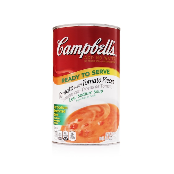 Campbells Ready To Serve Red & White Low Sodium Tomato Soup 50 oz., PK12 - 000001718
