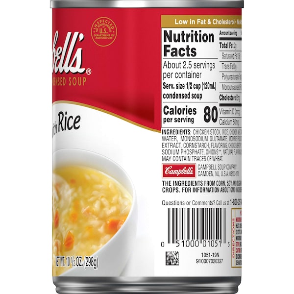 Campbells Campbell's Condensed Soup Red & White Chicken And Rice 10.5 oz., PK12 - 000024615