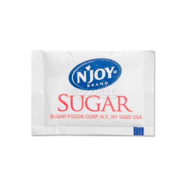 Sugar Foods N'Joy Sugar Foods Pure Cane Sugar, 0.098 oz., 2000/Box - SUG72101