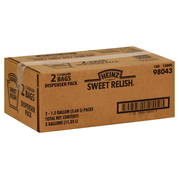 Heinz Heinz Sweet Relish Dispense Pack 1.5 gal. Bag, PK2 - 10013000980439