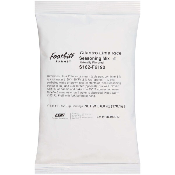 Foothill Farms Foothill Farms Cilantro Lime Rice Seasoning Mix 6 oz. Bag, PK10 - S162-F6190