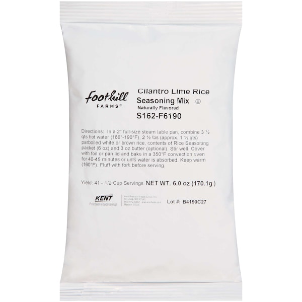 Foothill Farms Foothill Farms Cilantro Lime Rice Seasoning Mix 6 oz. Bag, PK10 - S162-F6190