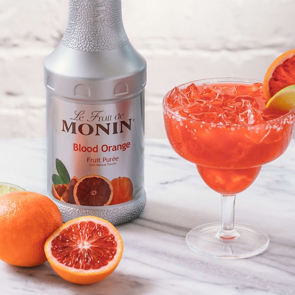 Monin Monin Blood Orange Puree 1 Liter Bottle, PK4 - M-RP069F