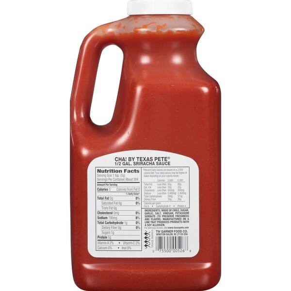 Texas Pete Texas Pete Sriracha Sauce 64 oz. Jugs, PK4 - 1.00526