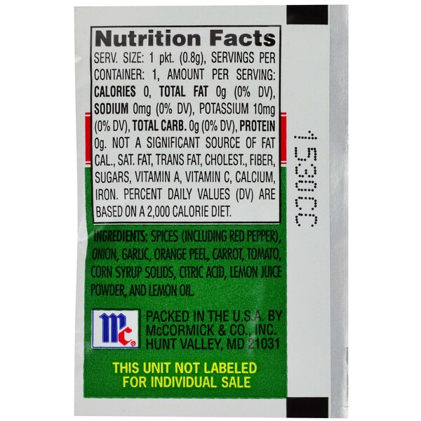 Mccormick McCormick Classic Blend Salt Free .88g Packet, PK300 - 900024618