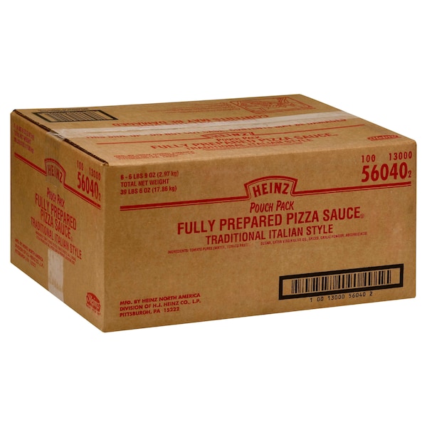 Heinz Heinz Prepared Pizza Sauce 105 oz. Pouch, PK6 - 10013000560402