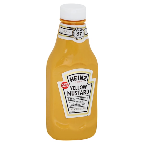 Heinz Heinz Classic Yellow Squeeze Mustard 12.75 oz. Bottle, PK16 - 10013000409367