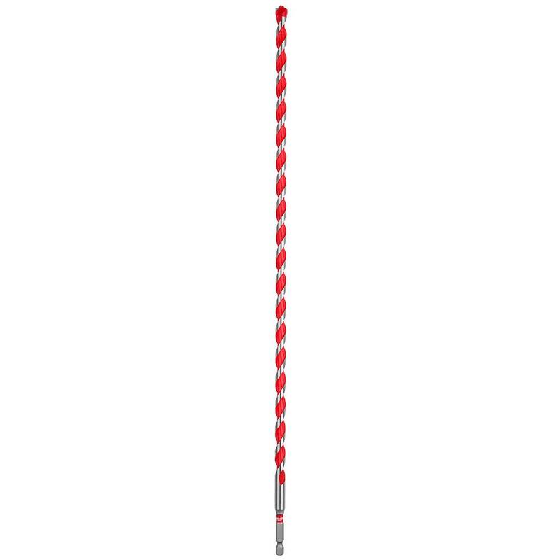 Broca de carburo de 3/8 pulgadas x 16 pulgadas x 18 pulgadas Milwaukee para concreto, piedra y perforación de albañilería - 48-20-9023