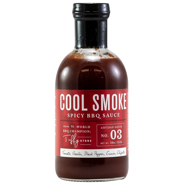 Cook Smoke Bbq/Tuffy Stone Cool Smoke Tuffy Stone Spicy BBQ Sauce 18 oz - TF00500