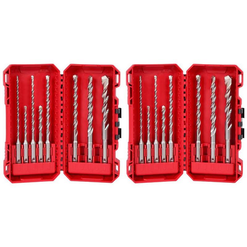 Juego de brocas de carburo con 2 cortadores SDS Plus de Milwaukee (16 piezas) - 48-20-7673-48-20-7673