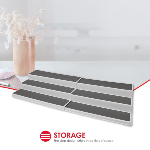 Hds Trading 3 Tier Rubber Lined Plastic Adjustable Seasoning Rack, White - ZOR95904