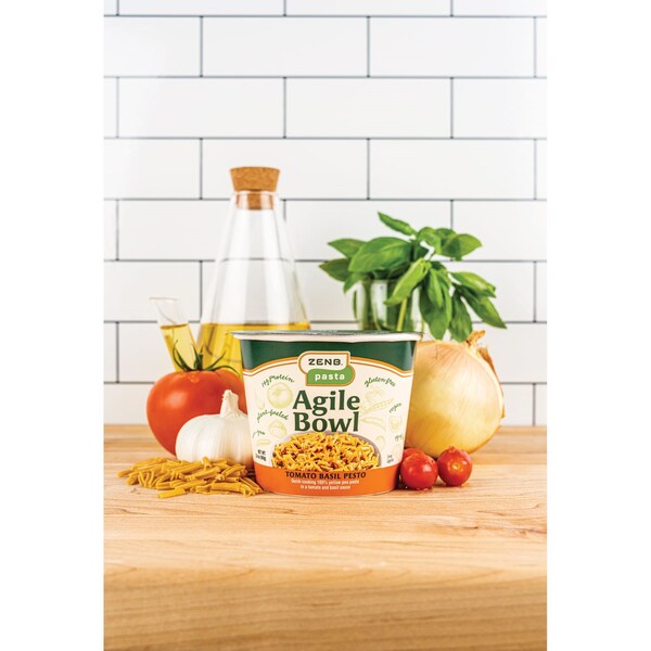 Zenb Instant Meals, Tomato Basil Pesto Pasta, 2.8 oz Bowl, PK12 - OFX02816