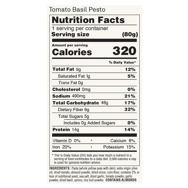 Zenb Instant Meals, Tomato Basil Pesto Pasta, 2.8 oz Bowl, PK12 - OFX02816