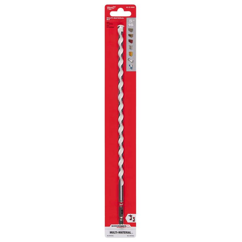 Broca de carburo para taladro de impacto SHOCKWAVE de 5/16 pulg. x 12 pulg. para materiales múltiples - 48-20-8889