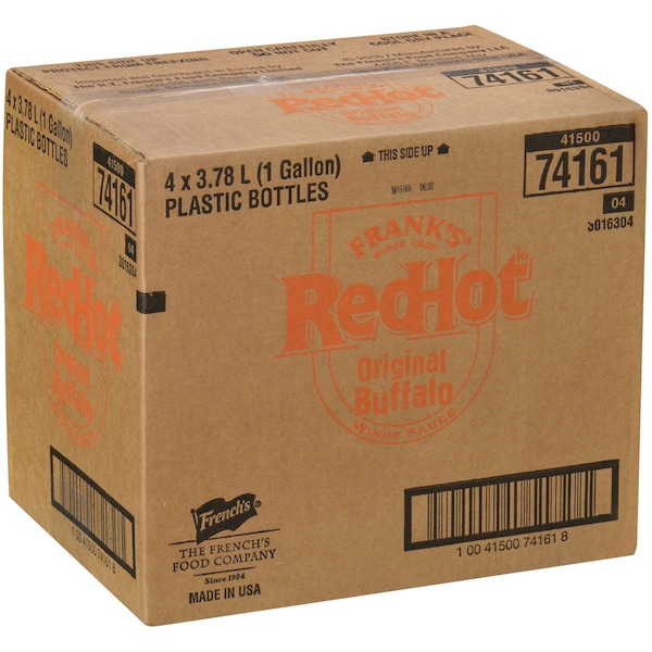 Franks Redhot Frank's Redhot Buffalo Wing Sauce Kosher 1 gal. Jug, PK4 - 74161