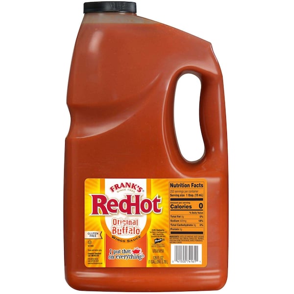 Franks Redhot Frank's Redhot Buffalo Wing Sauce Kosher 1 gal. Jug, PK4 - 74161
