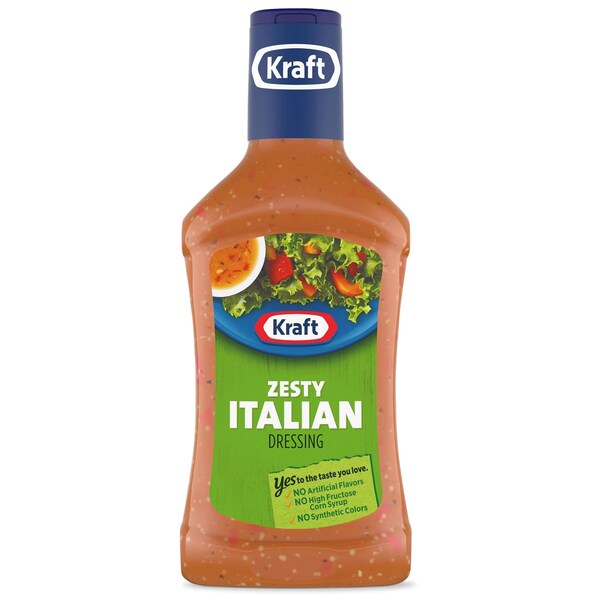 Kraft Kraft Zesty Italian Dressing 16 fl. oz. Bottles, PK6 - 00021000733439