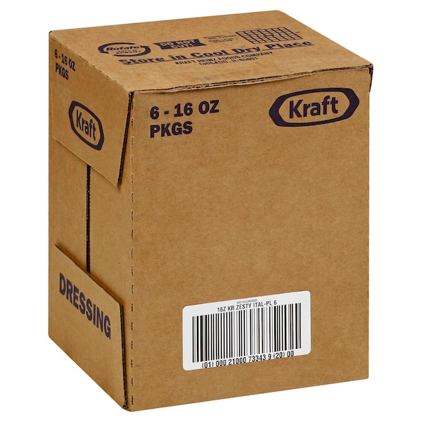 Kraft Kraft Zesty Italian Dressing 16 fl. oz. Bottles, PK6 - 00021000733439