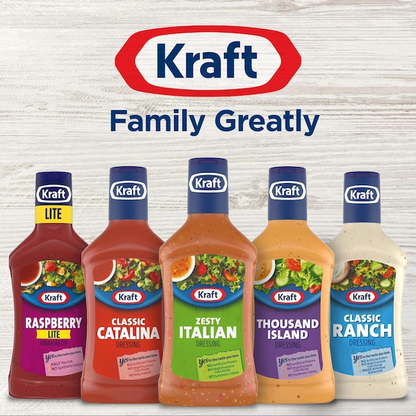 Kraft Kraft Zesty Italian Dressing 16 fl. oz. Bottles, PK6 - 00021000733439