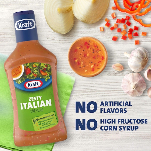 Kraft Kraft Zesty Italian Dressing 16 fl. oz. Bottles, PK6 - 00021000733439