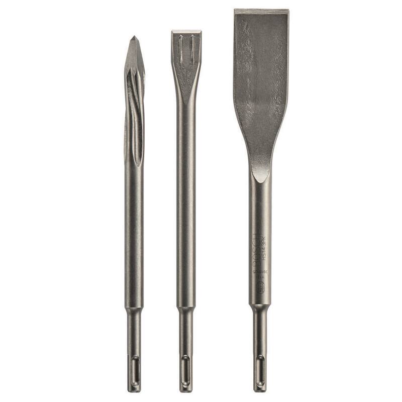 Set de cinceles autafilables de acero aleado Bulldog Bosch SDS-Plus (3 piezas) - HS143PK