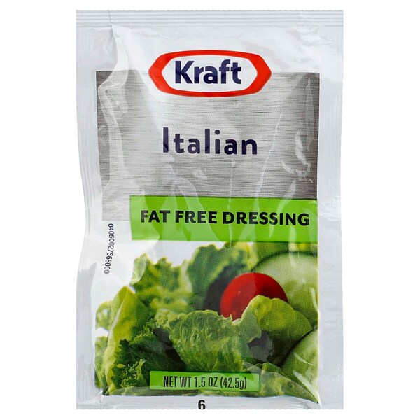 Kraft Kraft Fat Free Italian Dressing 1.5 oz. Pouch, PK60 - 10021000667533