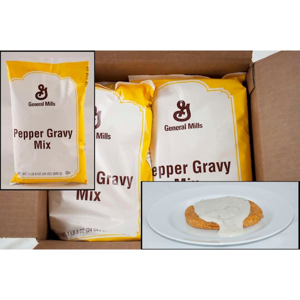 General Mills General Mills Gravy Mix Pepper 1.5lbs, PK6 - 16000-11032
