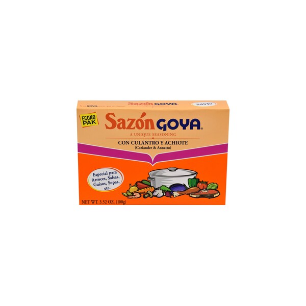 Goya Sazon Goya Coriander & Annatto Seasoning Econo Pak 3.52 oz., PK18 - 3779