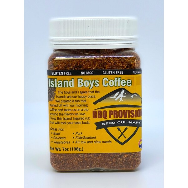 5280 Culinary Chef J's BBQ Provisions Island Boys Coffee BBQ Rub 7 oz - ISLANDBOYS-7OZ