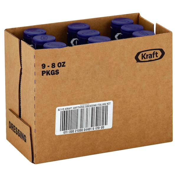 Kraft Kraft Italian Dressing 8 fl. oz. Bottles, PK9 - 00021000044016