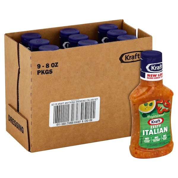 Kraft Kraft Italian Dressing 8 fl. oz. Bottles, PK9 - 00021000044016